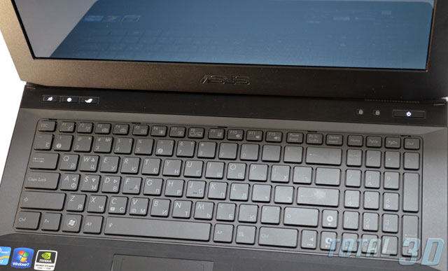 Обзор ноутбука ASUS G53SW. Клавиатурный блок
